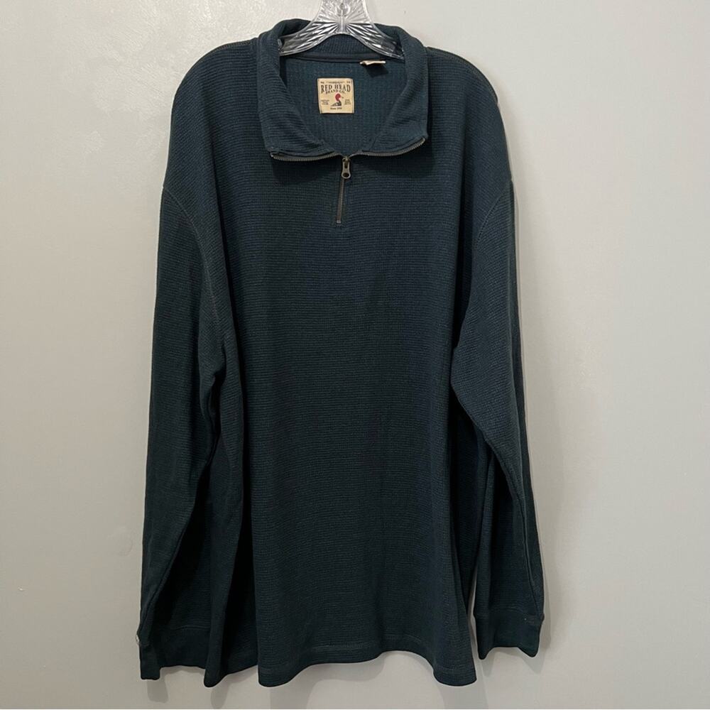 Red Head Blue Thermal Pullover Big and Tall Long Sleeve Sweater | Men’s Size 3XL